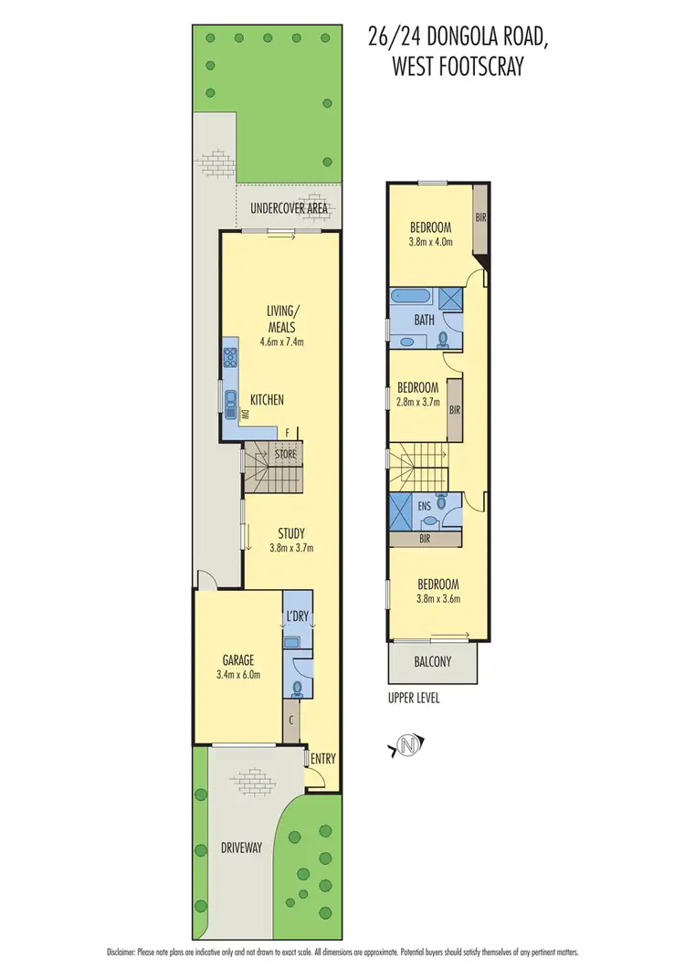 Floorplan of Homely townhouse listing, 26/24 Dongola Road, West Footscray VIC 3012