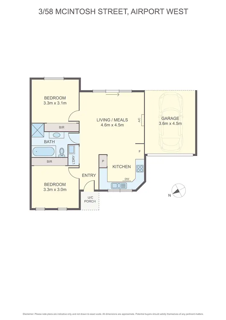 Floorplan of Homely unit listing, 3/58 Mcintosh St, Airport West VIC 3042