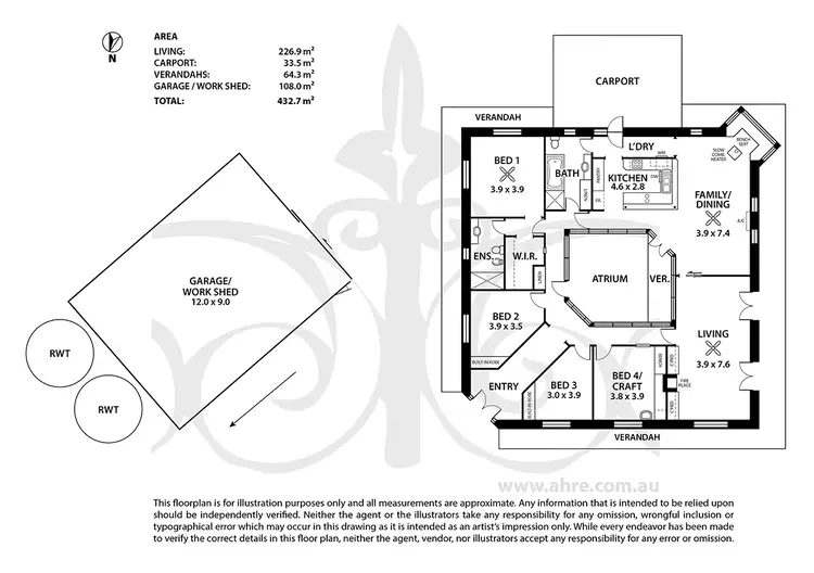 Floorplan of Homely rural property listing, 69 Vale Road ( Via Wistow), Highland Valley SA 5255
