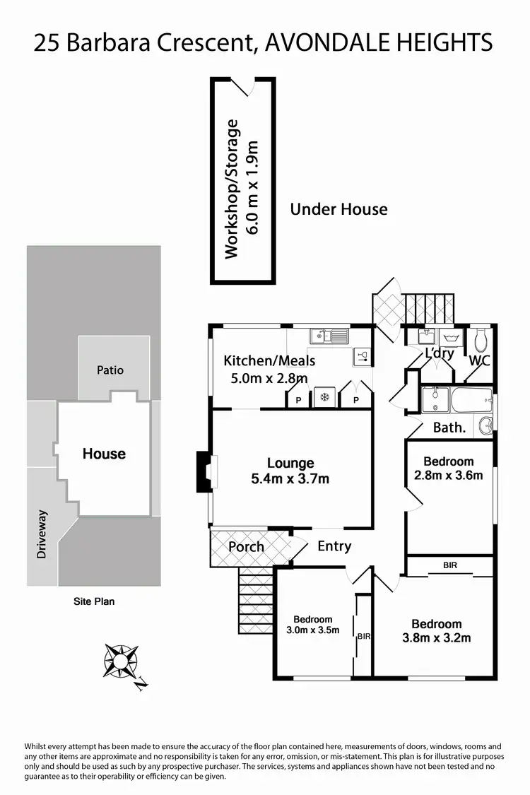 Floorplan of Homely house listing, 25 Barbara Crescent, Avondale Heights VIC 3034