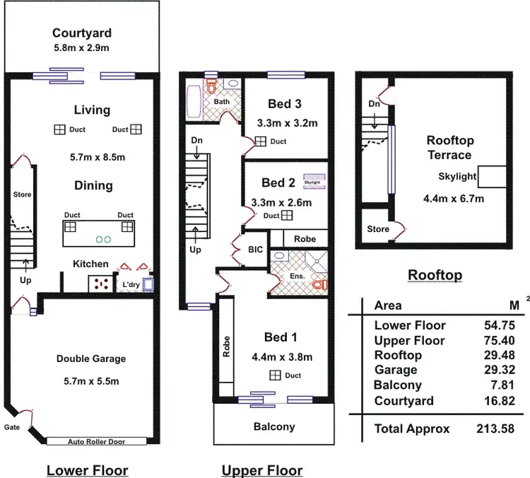Floorplan of Homely townhouse listing, 16/211 Gilles Street, Adelaide SA 5000