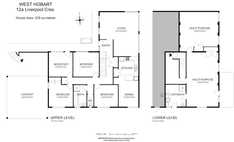 Floorplan of Homely house listing, 12A Liverpool Crescent, West Hobart TAS 7000