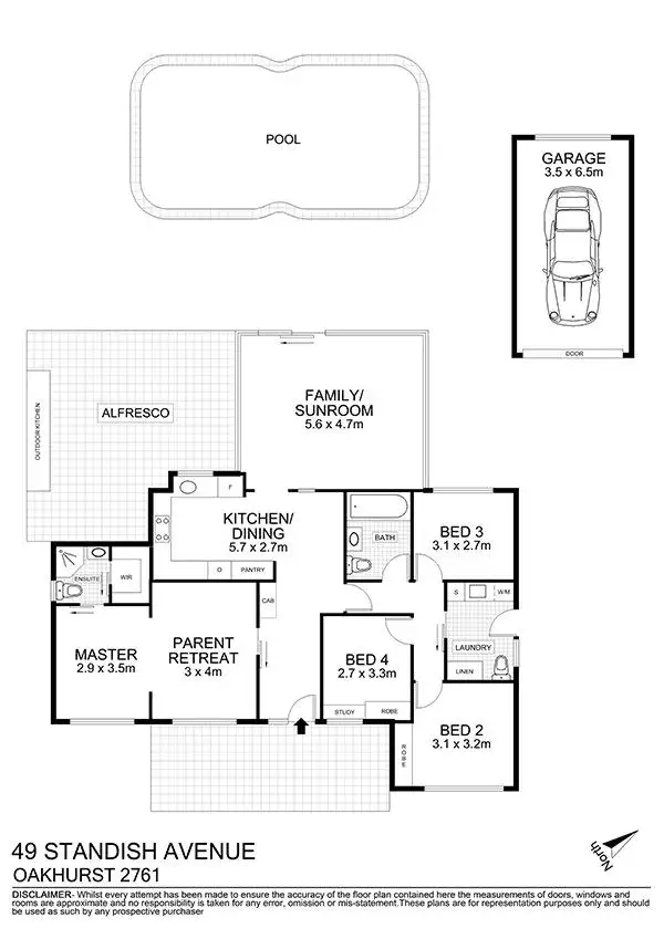 Floorplan of Homely house listing, 49 Standish Ave St, Oakhurst NSW 2761
