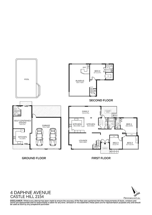 Floorplan of Homely house listing, 4 Daphne Avenue, Castle Hill NSW 2154