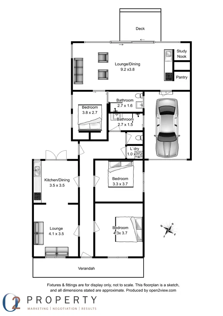 Floorplan of Homely semi-detached listing, 96 Frederick Street, Launceston TAS 7250