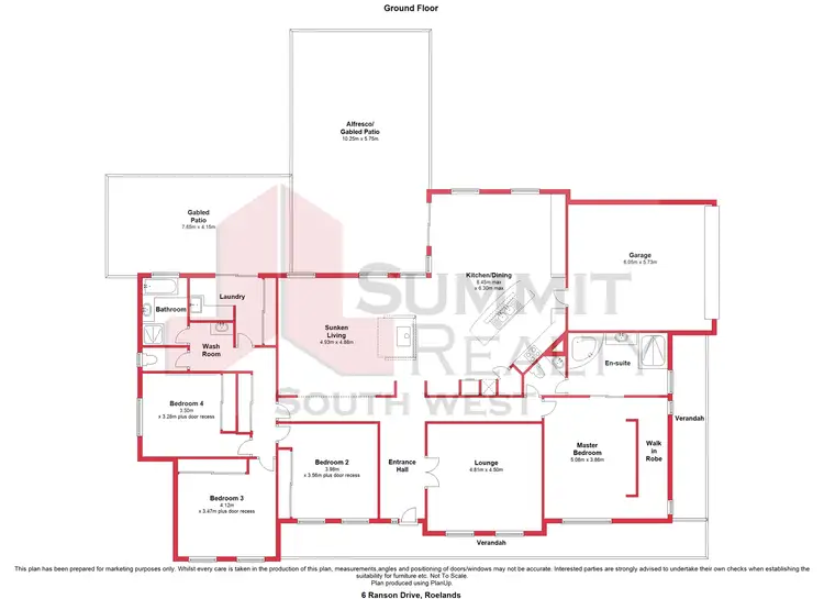 Floorplan of Homely house listing, 6 Ranson Drive, Roelands WA 6226