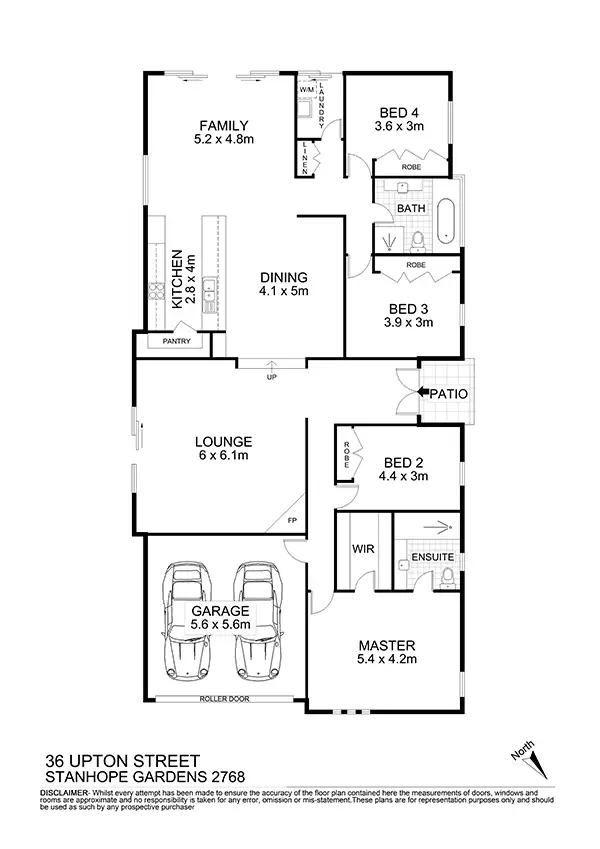 Floorplan of Homely house listing, 36 Upton Street St, Stanhope Gardens NSW 2768