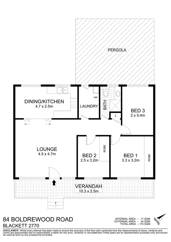 Floorplan of Homely house listing, 84 Boldrewood Road, Blackett NSW 2770