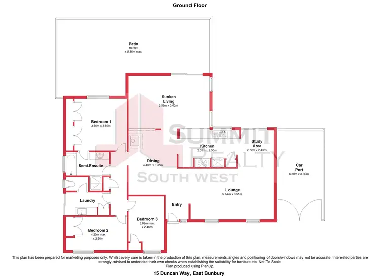 Floorplan of Homely house listing, 15 Duncan Way, East Bunbury WA 6230