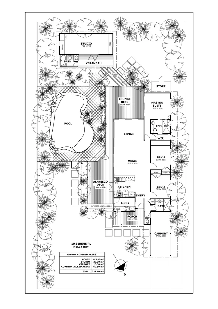 Floorplan of Homely house listing, 10 Serene Place, Nelly Bay QLD 4819