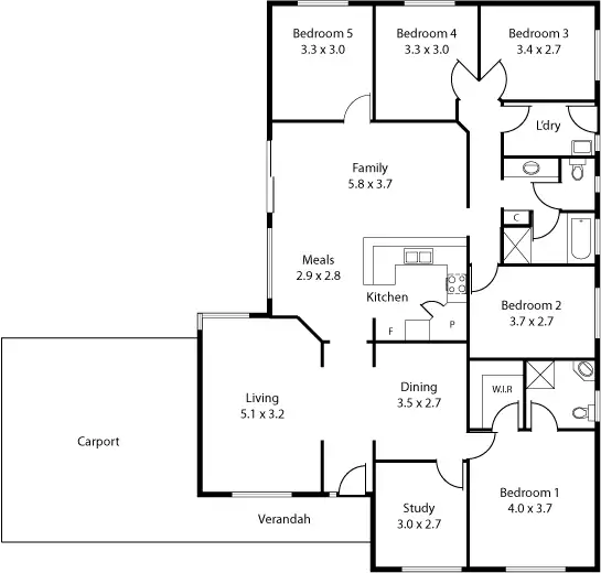 Floorplan of Homely house listing, 68 Leicester Grove, Andrews Farm SA 5114