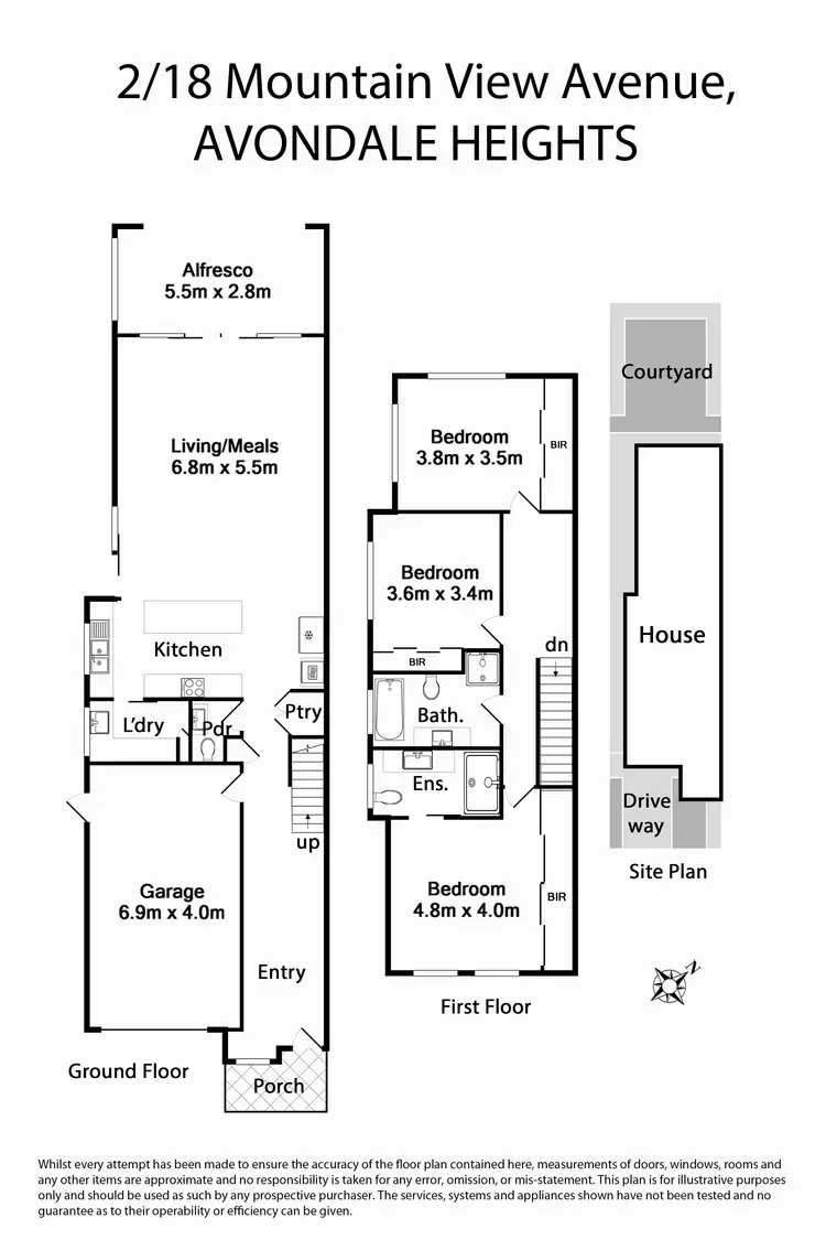 Floorplan of Homely townhouse listing, 2/18 Mountain View Avenue, Avondale Heights VIC 3034