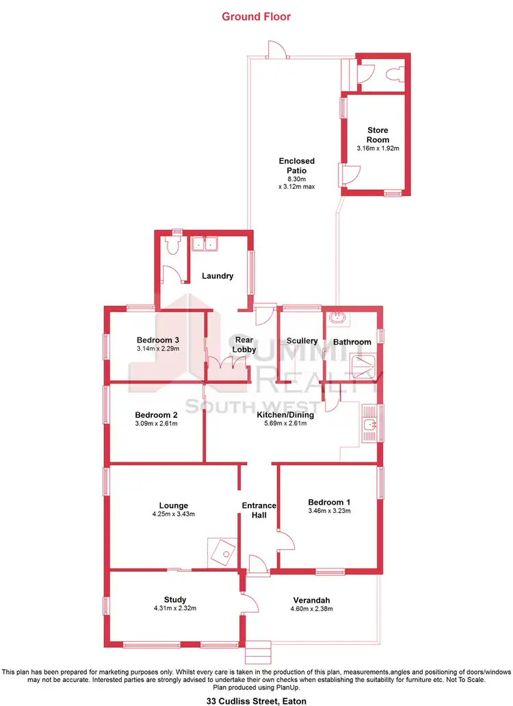 Floorplan of Homely house listing, 33 Cudliss Street, Eaton WA 6232