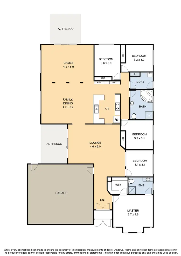 Floorplan of Homely house listing, 6 Postregna Way, Skye VIC 3977