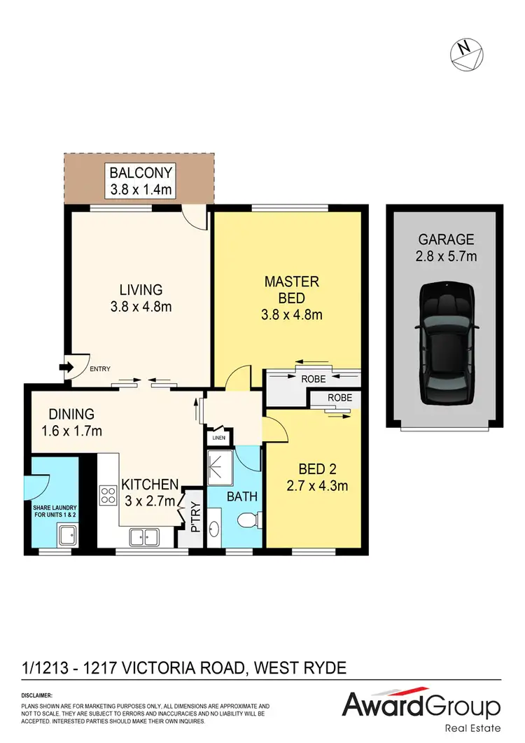 Floorplan of Homely unit listing, 1/1213-1217 Victoria Road, West Ryde NSW 2114