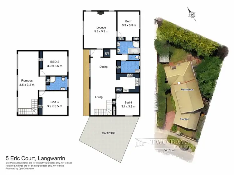 Floorplan of Homely house listing, 5 Eric Court, Langwarrin VIC 3910