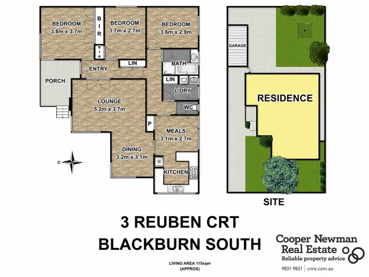 Floorplan of Homely house listing, 3 Reuben Court, Blackburn South VIC 3130
