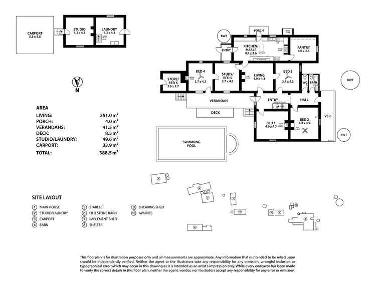Floorplan of Homely rural property listing, 359 Scrubby Hill Road, Highland Valley SA 5255