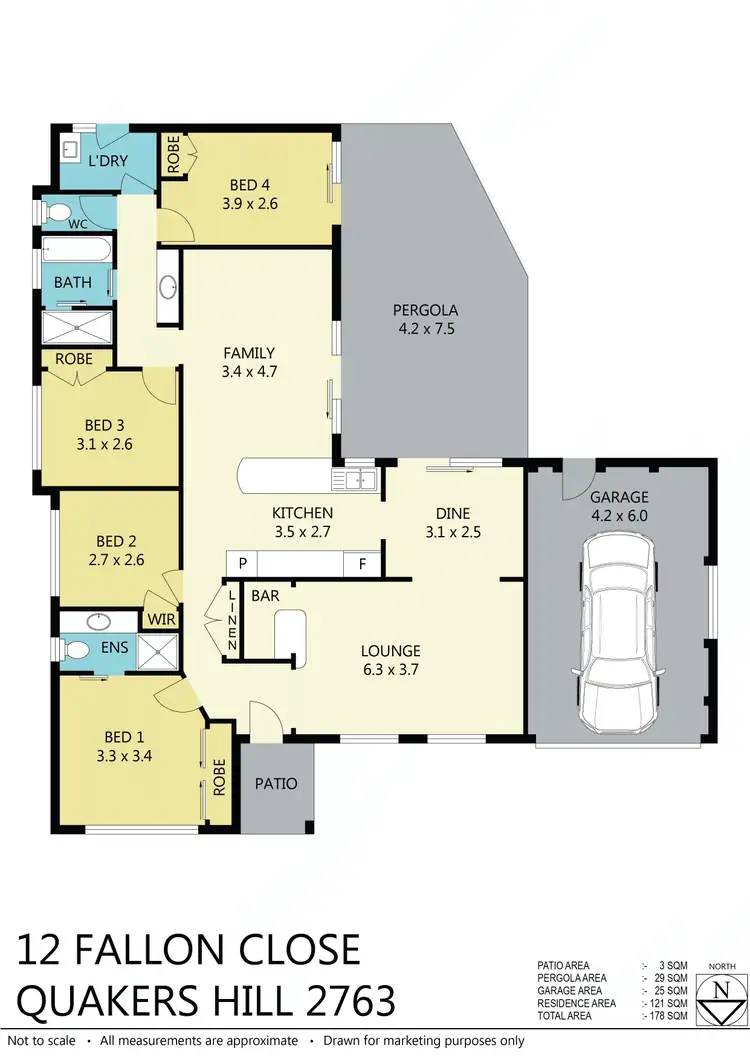 Floorplan of Homely house listing, 12 Fallon Close, Quakers Hill NSW 2763