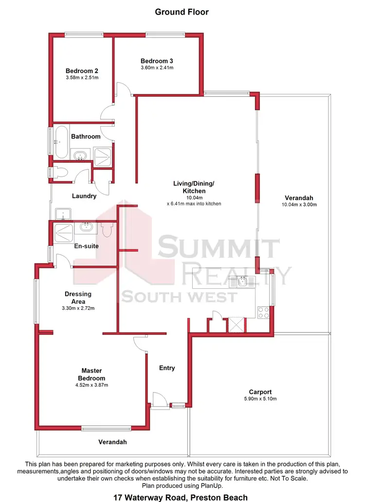 Floorplan of Homely house listing, 17 Waterway Road, Preston Beach WA 6215