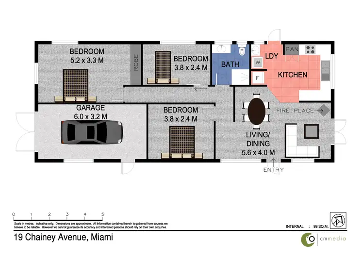 Floorplan of Homely house listing, 19 Chainey Avenue, Miami QLD 4220