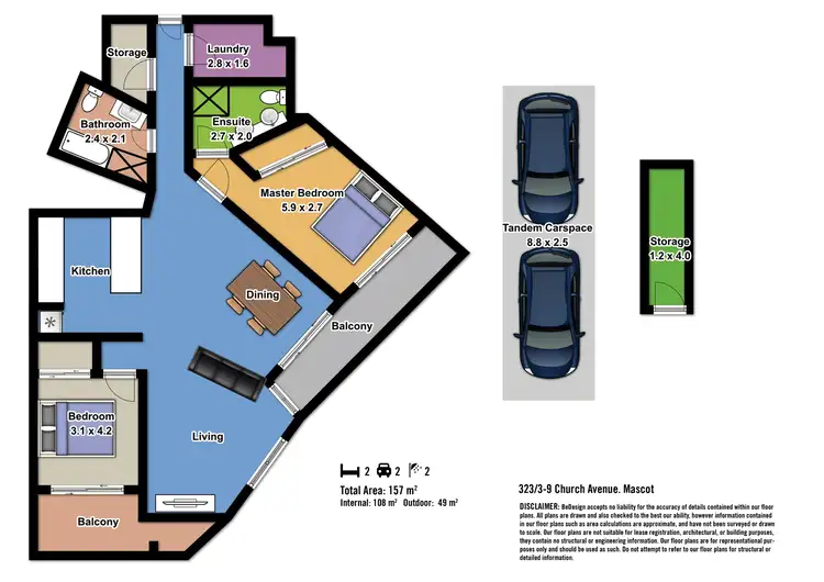 Floorplan of Homely apartment listing, 3-9 Church Avenue, Mascot NSW 2020