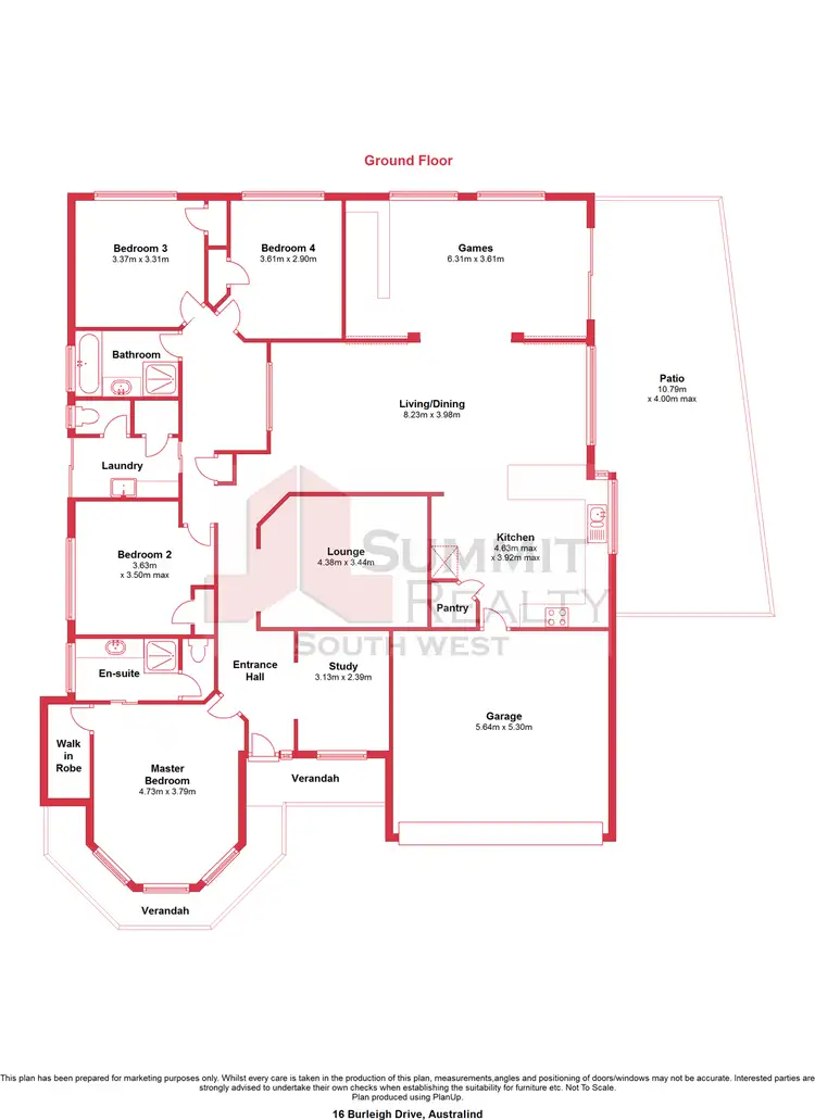 Floorplan of Homely house listing, 16 Burleigh Drive, Australind WA 6233