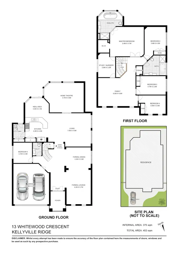 Floorplan of Homely house listing, 13 Whitewood Cres, Kellyville Ridge NSW 2155