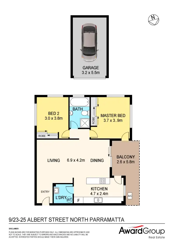 Floorplan of Homely unit listing, 9/23-25 Albert Street, North Parramatta NSW 2151