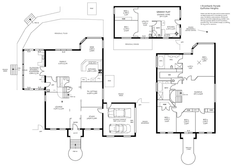 Floorplan of Homely house listing, 1 Riverbank Parade, Gulfview Heights SA 5096
