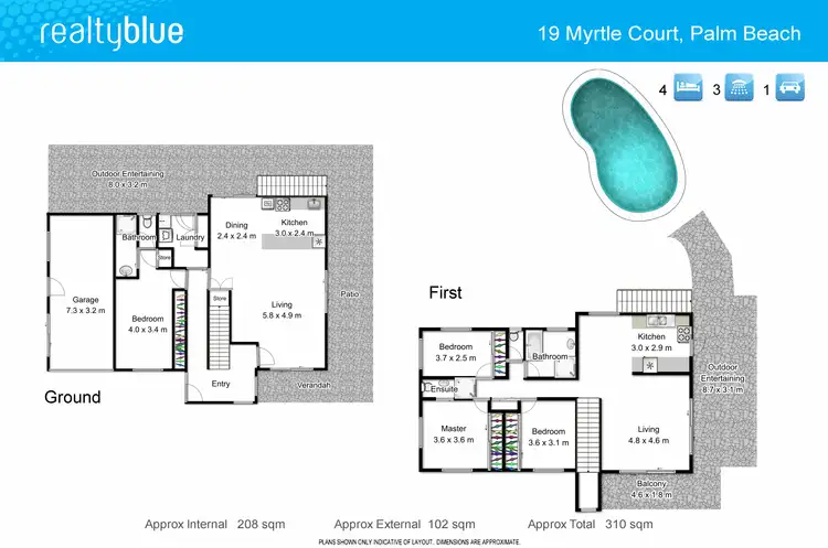 Floorplan of Homely house listing, 19 Myrtle Court, Palm Beach QLD 4221