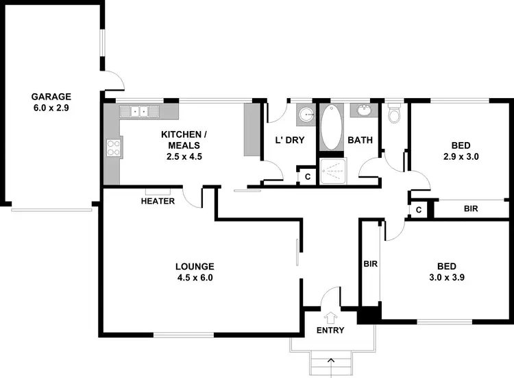 Floorplan of Homely unit listing, 2/7 Purser Avenue, Ringwood East VIC 3135