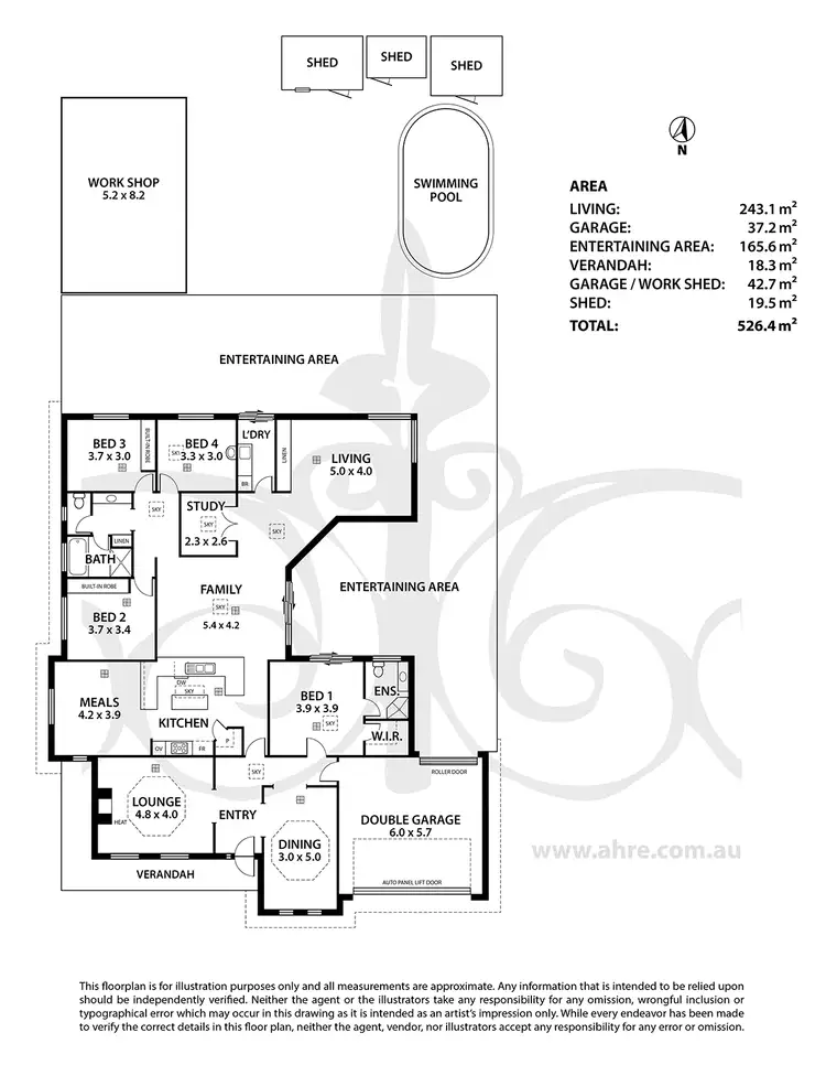 Floorplan of Homely house listing, 1 Peake Court, Mount Barker SA 5251