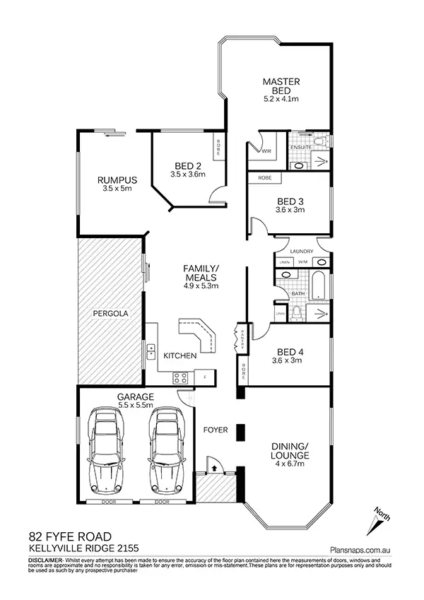Floorplan of Homely house listing, 82 Fyfe Road, Kellyville Ridge NSW 2155