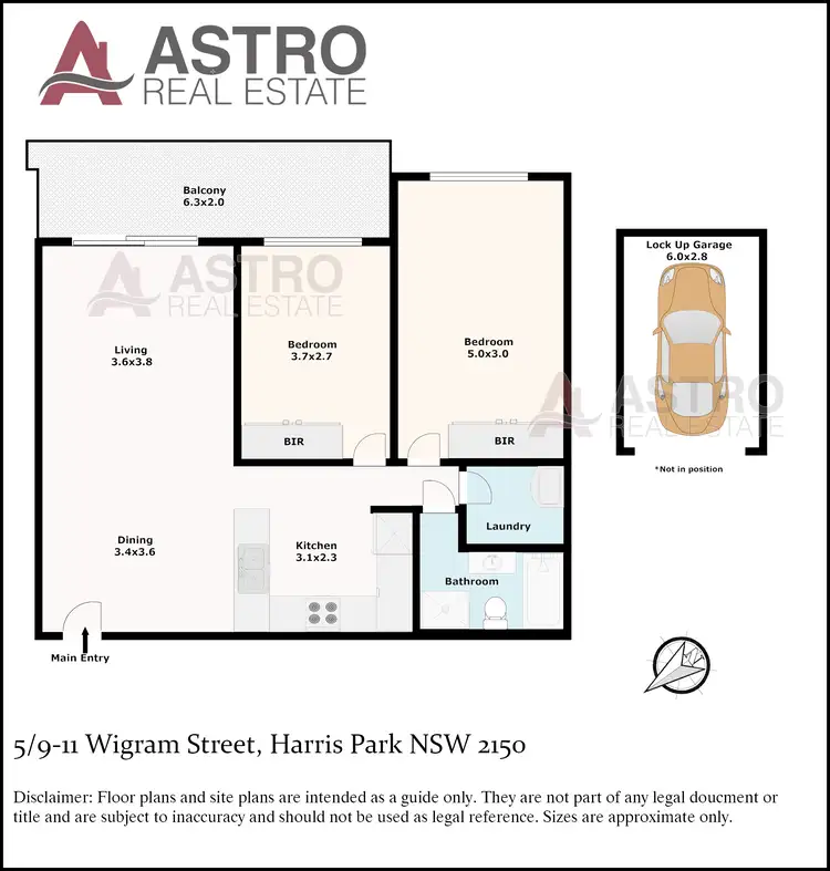 Floorplan of Homely unit listing, 5/9-11 Wigram St, Harris Park NSW 2150