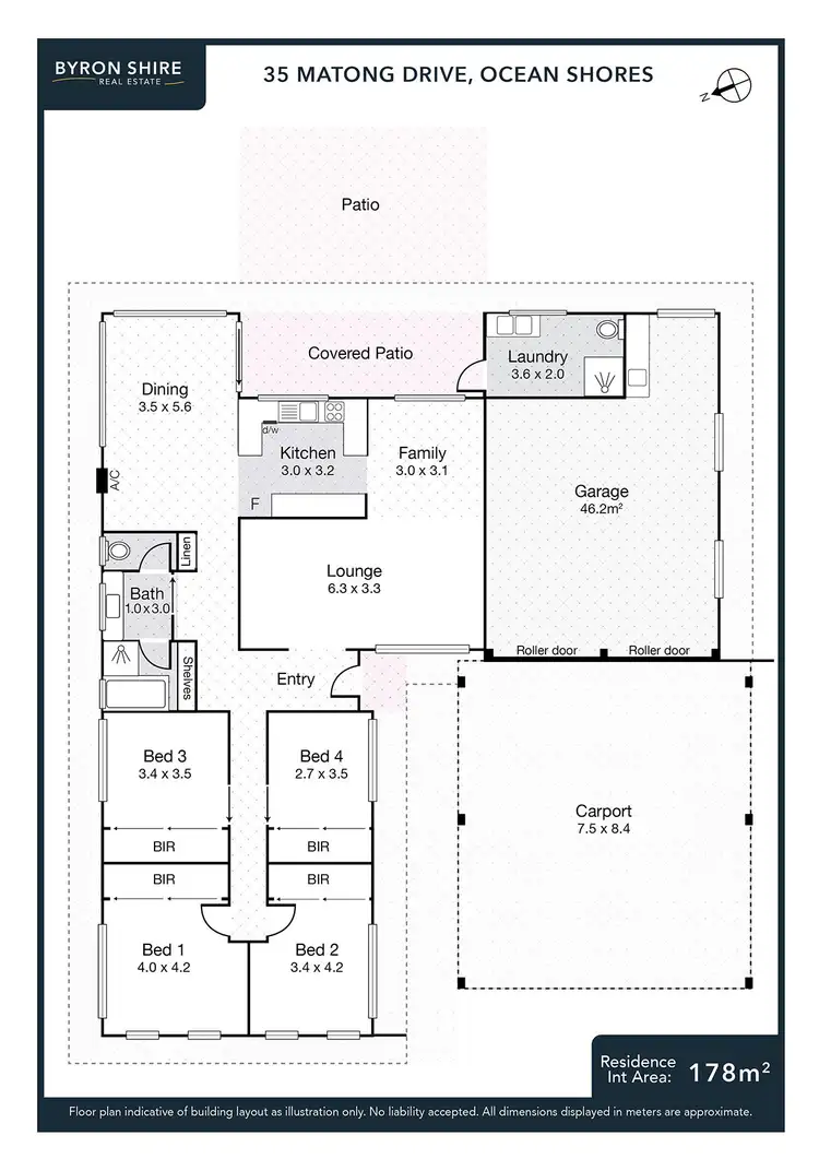 Floorplan of Homely house listing, 35 Matong Drive, Ocean Shores NSW 2483
