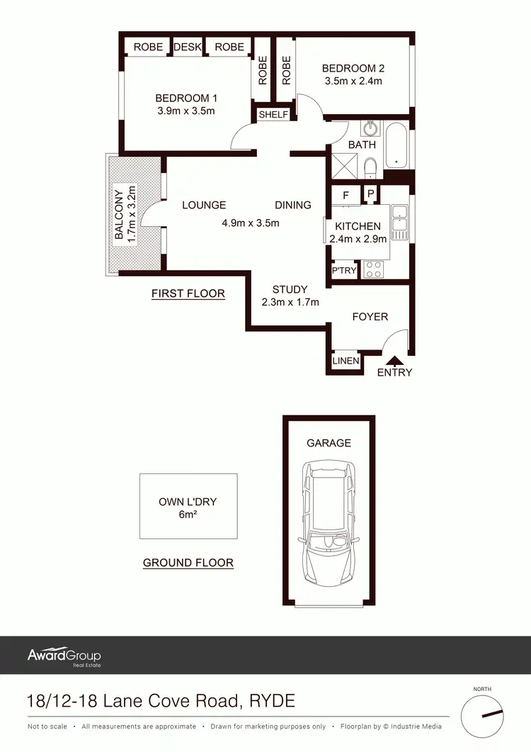 Floorplan of Homely unit listing, 18/12-18 Lane Cove Road, Ryde NSW 2112