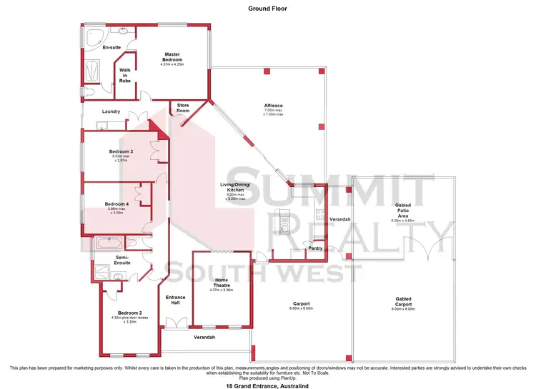 Floorplan of Homely house listing, 18 Grand Entrance, Australind WA 6233