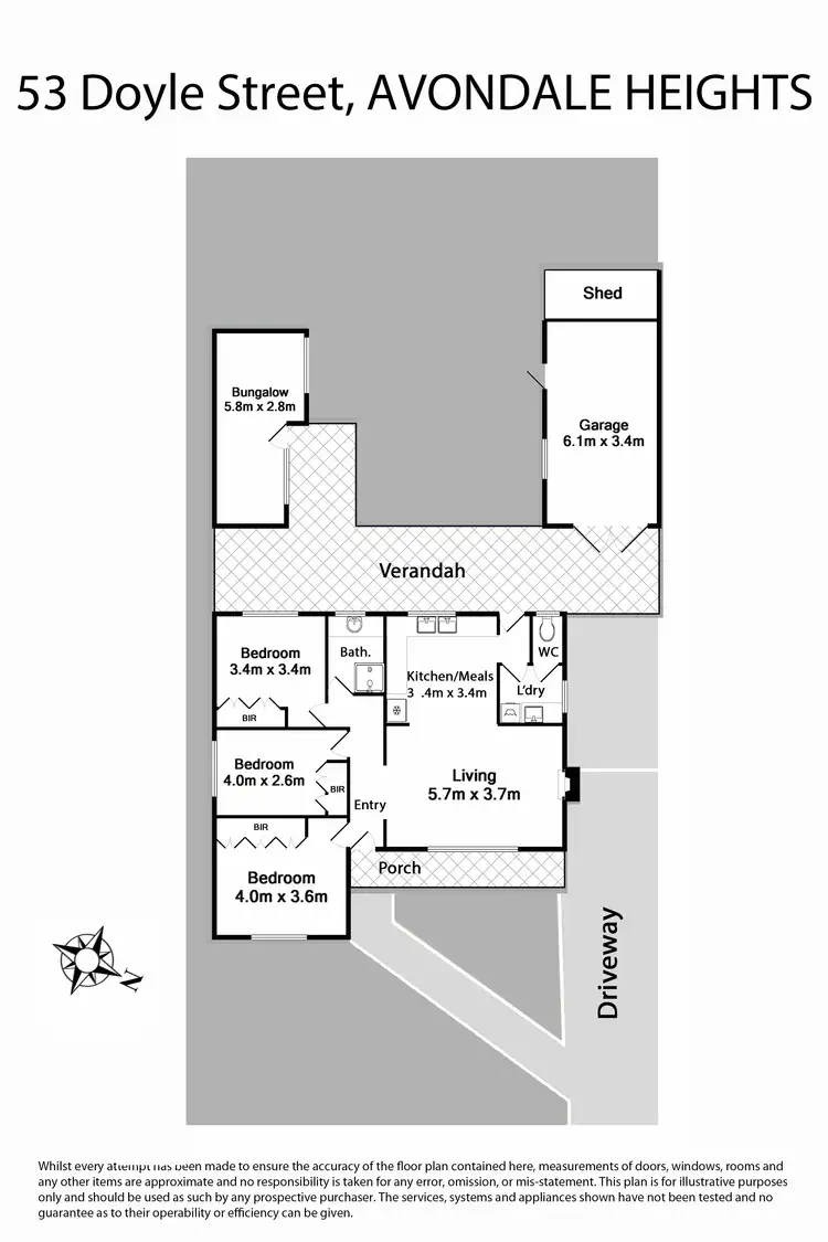 Floorplan of Homely house listing, 53 Doyle Street, Avondale Heights VIC 3034