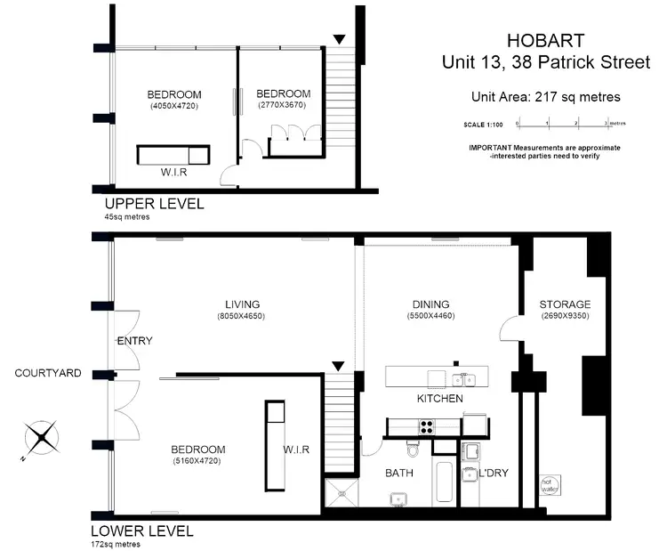 Floorplan of Homely apartment listing, 13/38 Patrick St, Hobart TAS 7000