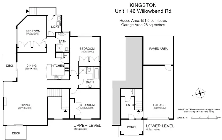 Floorplan of Homely townhouse listing, 1/46 Willowbend Rd, Kingston TAS 7050
