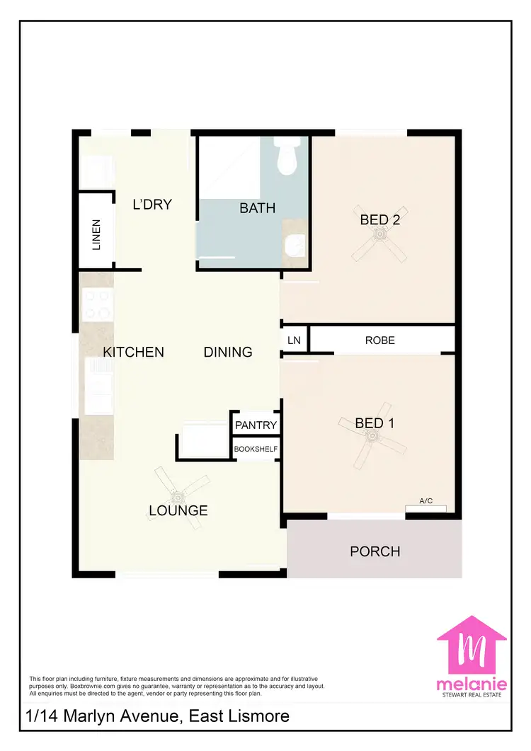 Floorplan of Homely unit listing, 1/14 Marlyn Ave, East Lismore NSW 2480