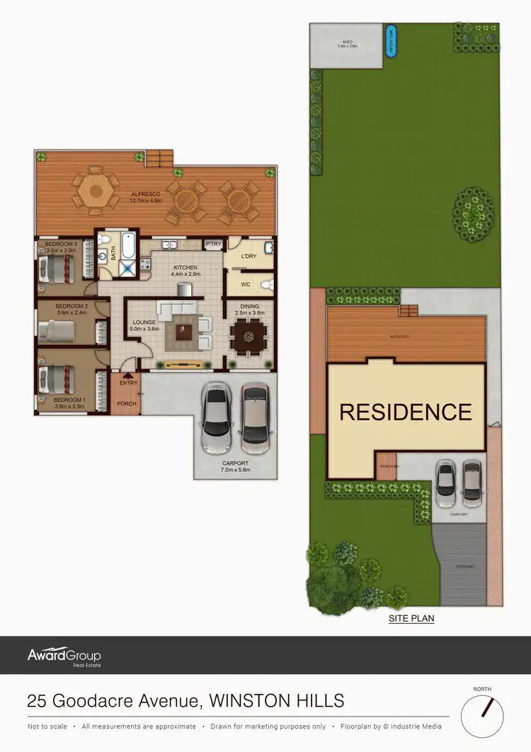 Floorplan of Homely house listing, 25 Goodacre Avenue, Winston Hills NSW 2153