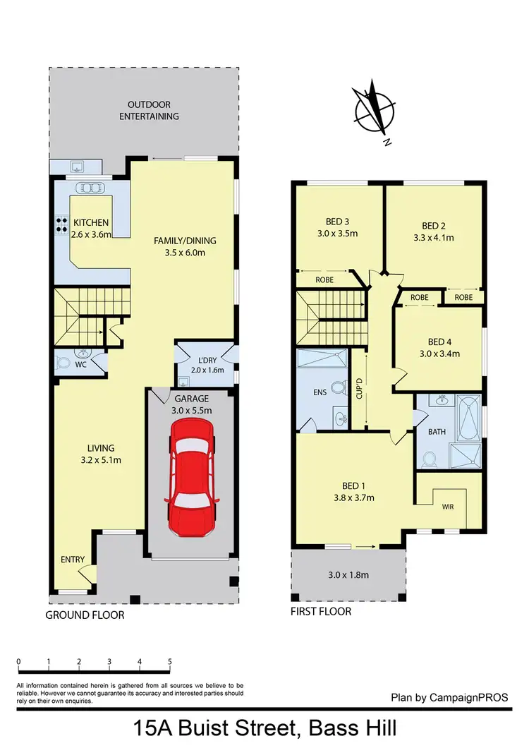 Floorplan of Homely semi-detached listing, 15 & 15A Buist Street, Bass Hill NSW 2197