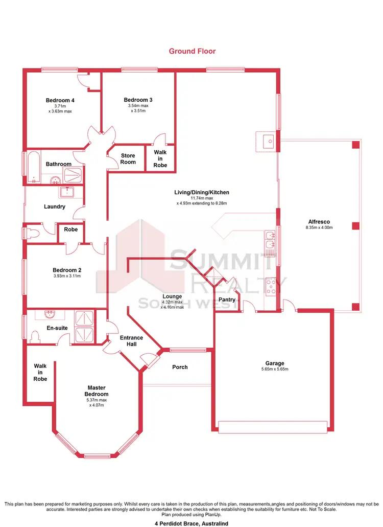 Floorplan of Homely house listing, 4 Peridot Brace, Australind WA 6233