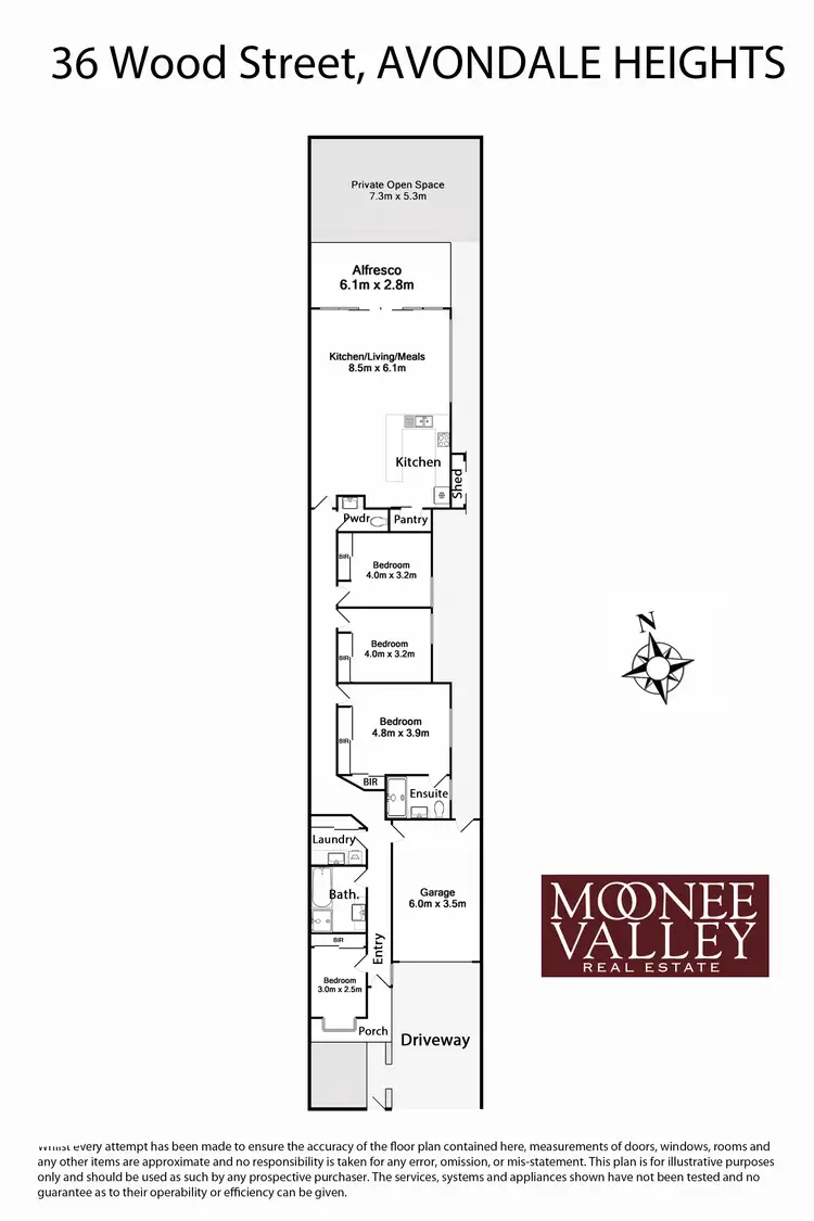 Floorplan of Homely house listing, 36 Wood Street, Avondale Heights VIC 3034