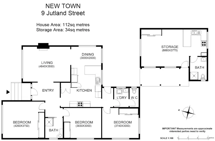 Floorplan of Homely house listing, 9 Jutland St, New Town TAS 7008