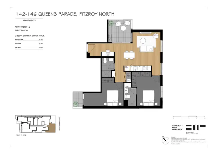 Floorplan of Homely unit listing, 1.2/142 Queens Parade, Fitzroy North VIC 3068