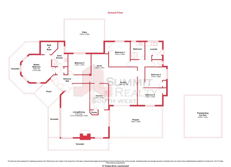 Floorplan of Homely house listing, 27 Knapp Drive, Leschenault WA 6233