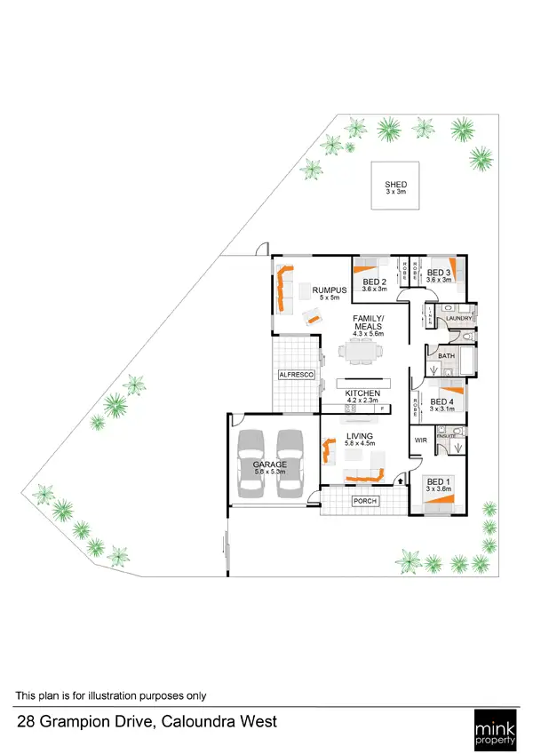 Floorplan of Homely house listing, 28 Grampion Drive, Caloundra West QLD 4551